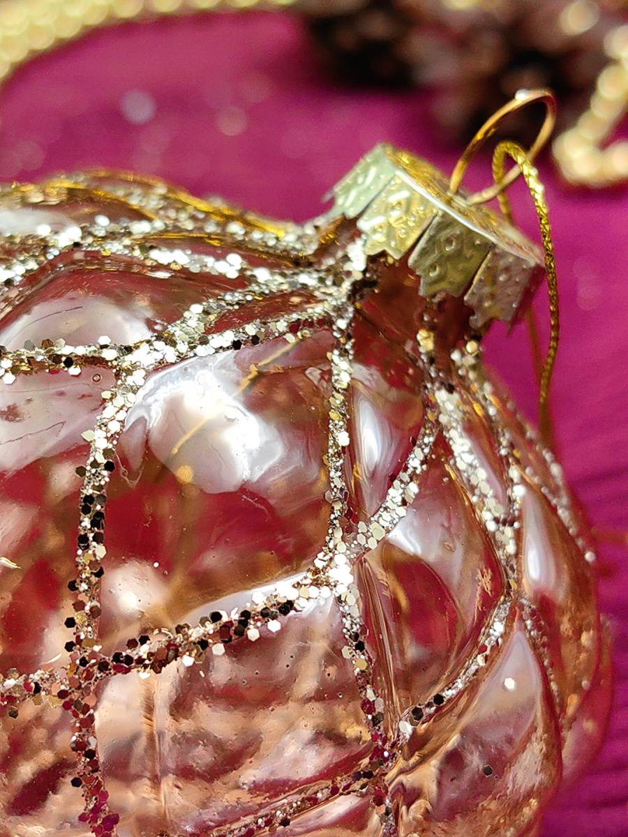 Шар прозрачно-персиковый 8 см, стекло Merry Green MG24187 фото 4 Шар прозрачно-персиковый 8 см, стекло Merry Green MG24187 фото 4