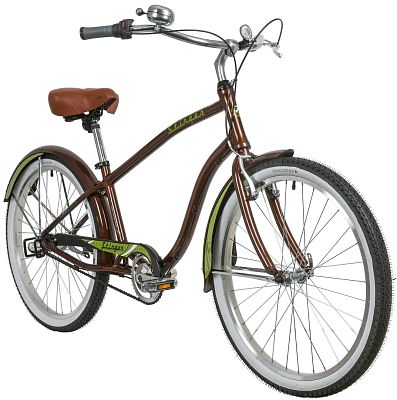 Велосипед круизёр  Stinger CRUISER 3SM 26" 18" коричневый 26AHC.CRUISNEXM.18BN1 2020