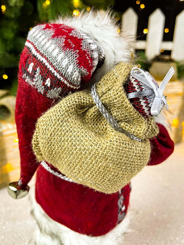 													Дед Мороз  30 см красно-серый 3619RedGray фото 6