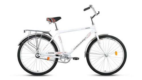													Велосипед городской FORWARD Parma 1.0 26" 18,5" белый глянцевый FORWARD Parma 1.0 18,5" белый глянце