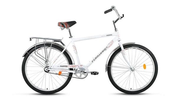 Велосипед городской FORWARD Parma 1.0 26" 18,5" 1 ск. белый глянцевый FORWARD Parma 1.0 18,5" белый 