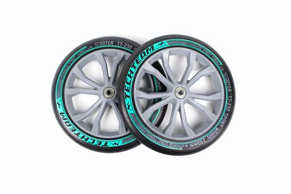 Набор колес и подшипников Tech Team, TT-230 34 мм, ABEC 7, 230 мм, серый 570016GK