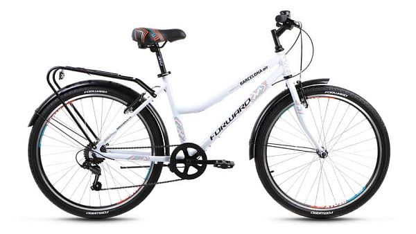 Велосипед городской FORWARD Barcelona Air 1.0 26" 17" 7 ск. белый глянцевый FORWARD Barcelona Air 1.