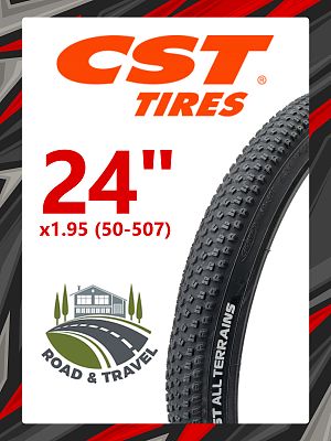 Велопокрышка CST 24"x1.95 (50-507) WIREBEAD ALL TERRAINS C1820D  черный TB00182700
