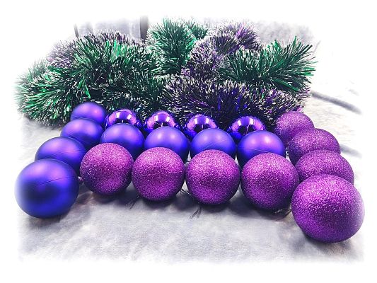 Набор шаров 6 см 20 шт сливовый 60AGV20-02PM