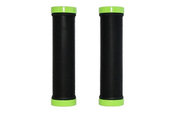 Грипсы Vinca sport  129 мм черные H-G 119 black/light green