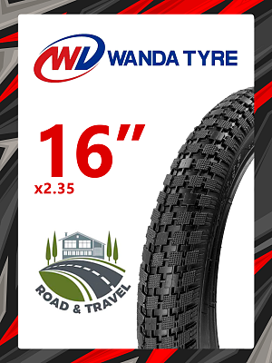 Велопокрышка Wanda 16"x2.35 P1042  черный RTRP10420001