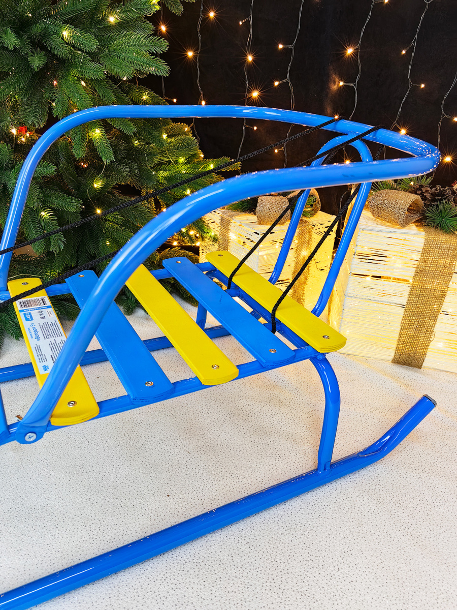 Санки детские Ветерок 5 голубой 5275047/В5/Г2 фото 3 Санки детские Ветерок 5 голубой 5275047/В5/Г2 фото 3