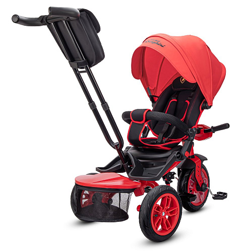 													Детский трехколесный велосипед с ручкой LAMBORGHINI L5R красный L5R фото 7