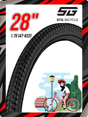 Велопокрышка STG 28"х1.75 (47-622) BL-775  черный Х112389