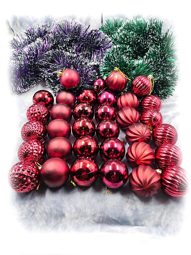 													Набор шаров 6 см 34 шт вино MAS86WINE