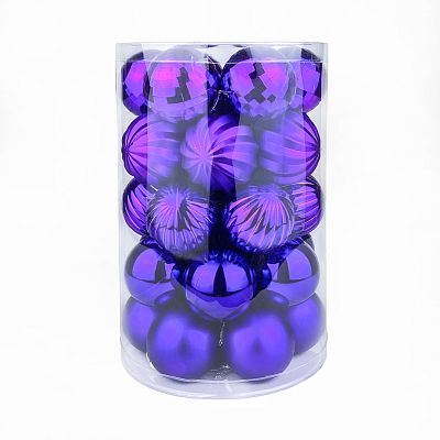 Набор шаров 6 см 34 шт фиолетовый MAS86PUR