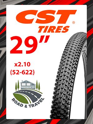 Велопокрышка CST 29"x2.10 (52-622) JACK RABBIT C1747 27 TPI черный TB96656000