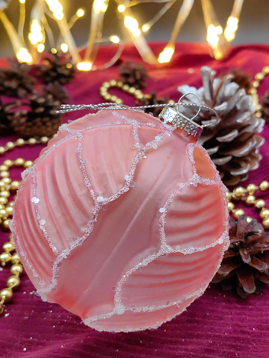 Шар розовый 10 см, стекло Merry Green MG24133 фото 2 Шар розовый 10 см, стекло Merry Green MG24133 фото 2