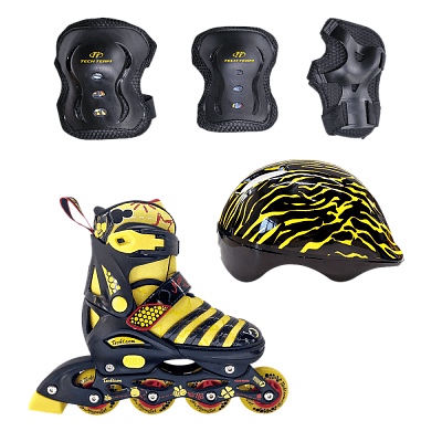 Роликовые коньки Tech Team Maya Set, 30-33 Black - Yellow, , 00010979