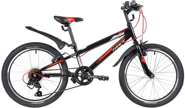Велосипед горный Novatrack RACER 20"  6 ск. черный 20SH6V.RACER.BK20 2020
