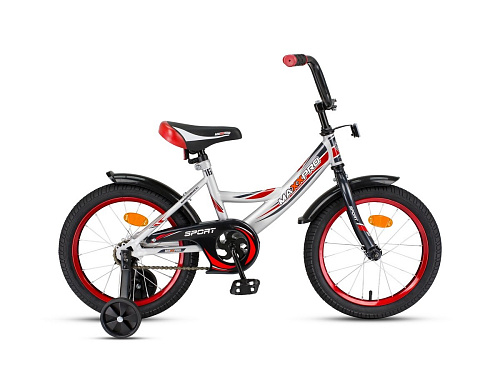 													Велосипед детский MAXXPRO SPORT 16"  серебристый, красный SPORT-16-4  фото 2