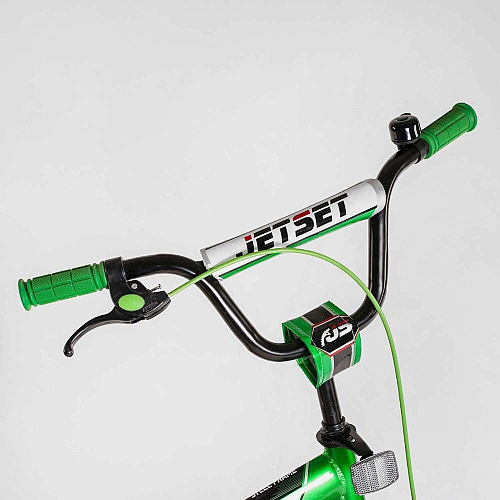 													Велосипед детский JetSet  18" 10,5" черный/зеленый JS-N1801  фото 3