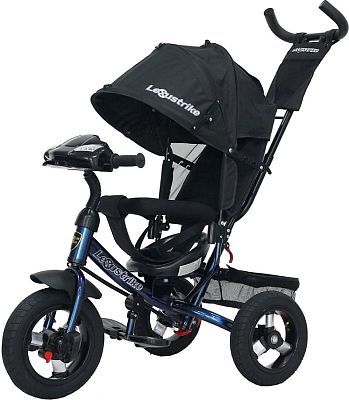 Детский трехколесный велосипед с ручкой LEXUS Trike 950M2-N1210AL-CHROME-22 хром (577)