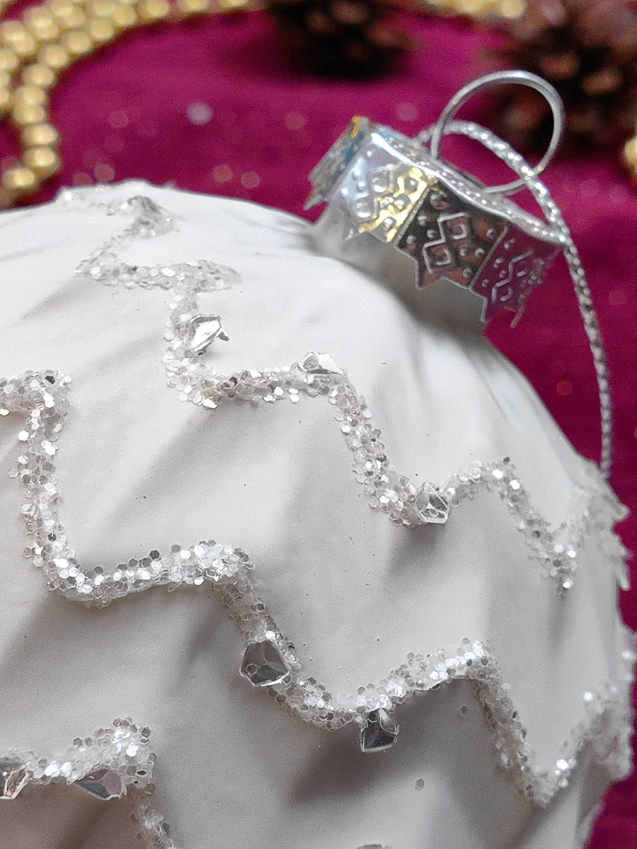 Шар белый 8 см, стекло Merry Green MG24224 фото 3 Шар белый 8 см, стекло Merry Green MG24224 фото 3