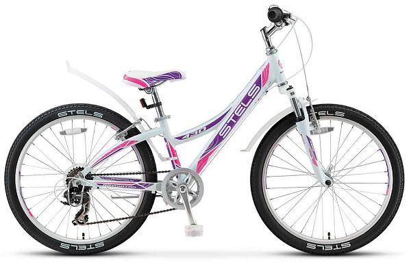 Велосипед горный STELS Navigator 430 V 24" 11,5" 6 ск. Бело-пупурно-красный LU070296 