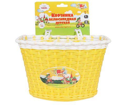 Велокорзина передняя Vinca sport Путешественник детская желтая P 05 Travellor