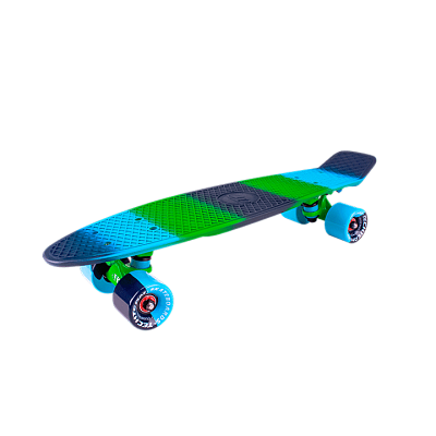 Скейтборд Tech Team MULTICOLOR 22" черно-сине-зеленый NP001150
