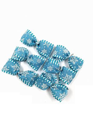 Набор украшений Бант 12x6 см. голубой, белый 6шт BantB-Blue7