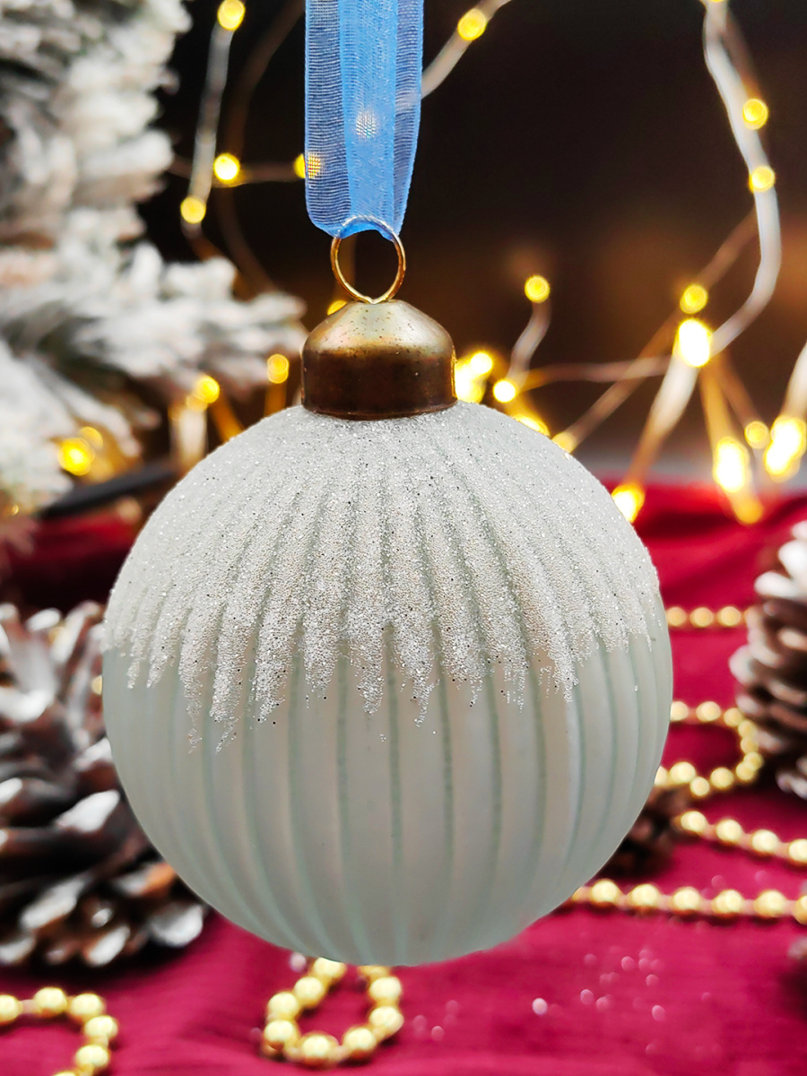 Шар васильковый 8 см, стекло Merry Green MG24220 Шар васильковый 8 см, стекло Merry Green MG24220