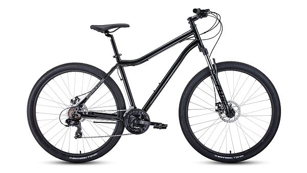 Велосипед горный FORWARD Sporting 2.0 disc 29" 17" 21 скорость (3x7) ск. черный/темно-серый RBKW1MN9