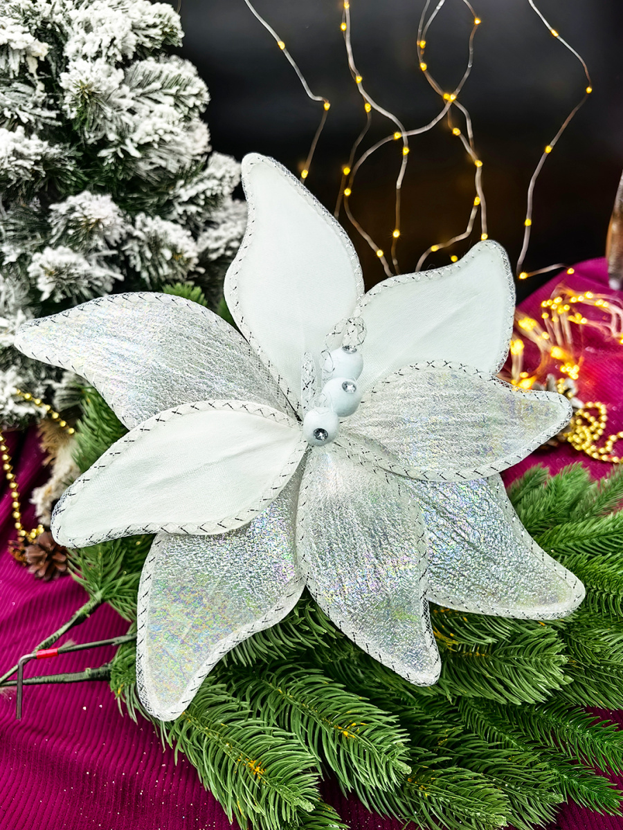 Цветок белый d 26 см MG24581 Цветок белый d 26 см MG24581