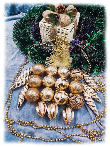 Набор шаров см 27 шт шампань Р-2035Sh Набор шаров см 27 шт шампань Р-2035Sh