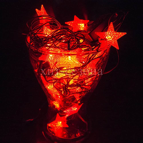 													 5 м м, красный 40 LED, , провод , LED40REDSTAR