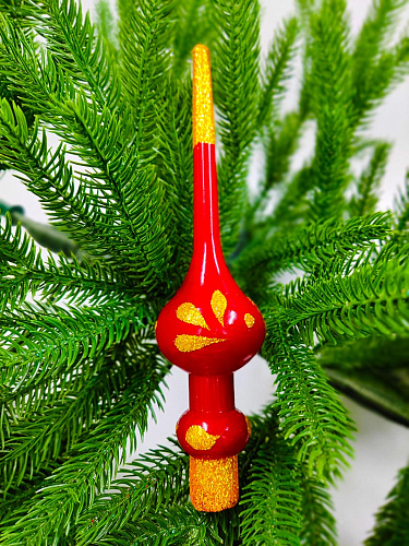 													Макушка на елку 20 см красная  MakL-Red