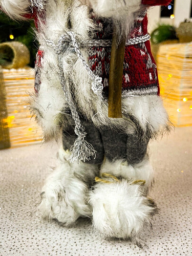 													Дед Мороз  30 см красно-серый 3619RedGray фото 4