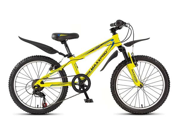 Велосипед горный MAXXPRO HELLCAT 20" 10" 7 ск. сине-желтый Y104-H36117-1 