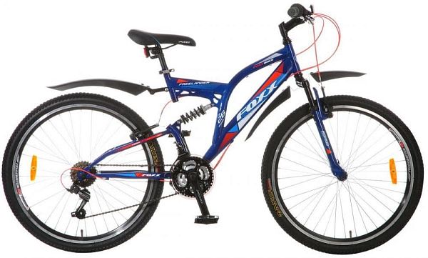 Велосипед горный двухподвес  Foxx FREELANDER 26" 18" синий 26SFV.FREELAND.18BL5.FP 