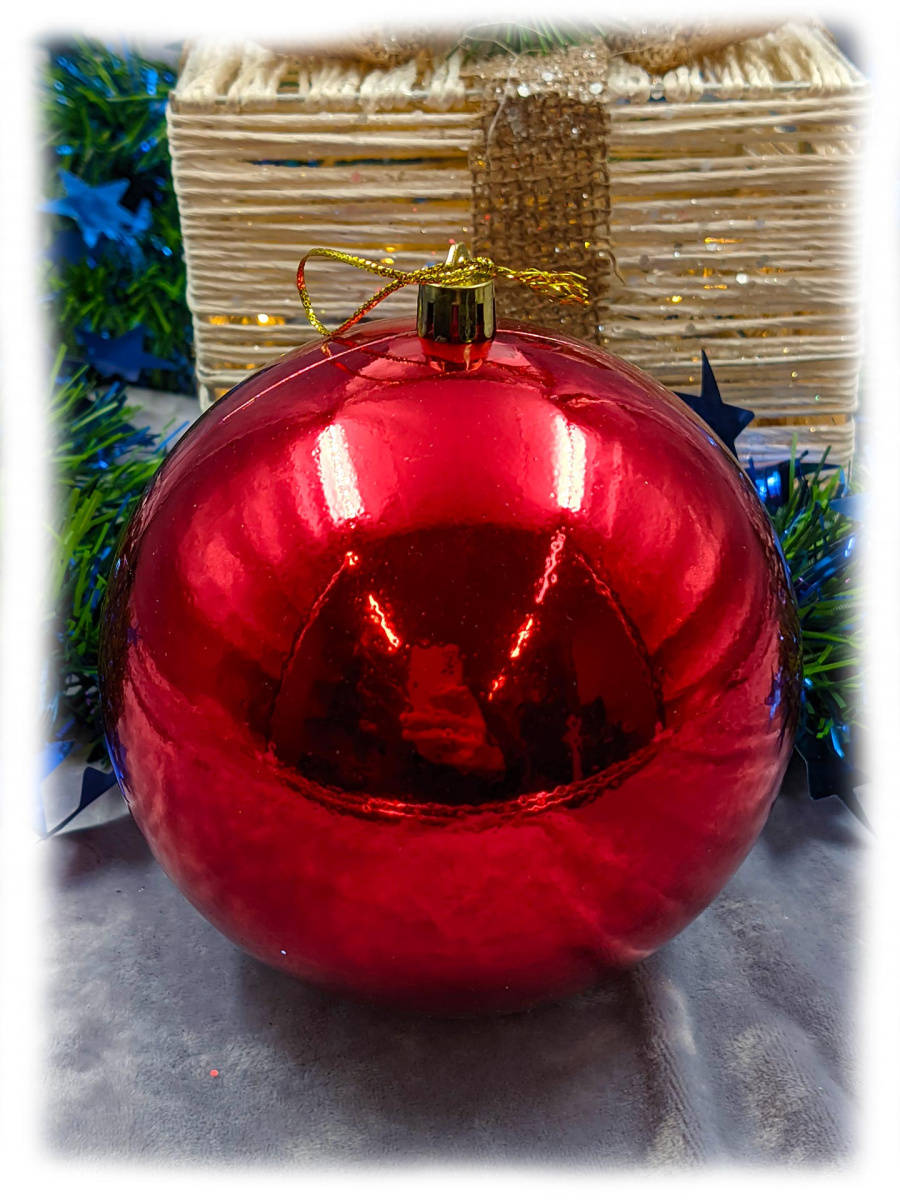 Шар 12 см 1 шт красный 120SP01-01R Шар 12 см 1 шт красный 120SP01-01R