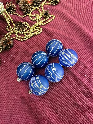 Набор шаров 5 см 6 шт синий HLC-000113B