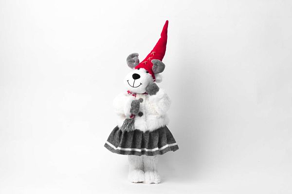 Лось 50 см белый 98179914