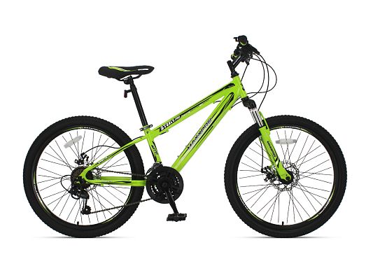Велосипед горный MAXXPRO STEELY 24 PRO 24" 12" 21 ск. зелено-черный N2402-3 2021