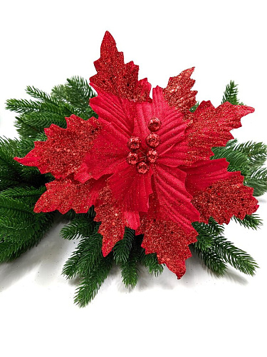 Цветок красный d 23 см Al-9202-6r фото 4 Цветок красный d 23 см Al-9202-6r фото 4