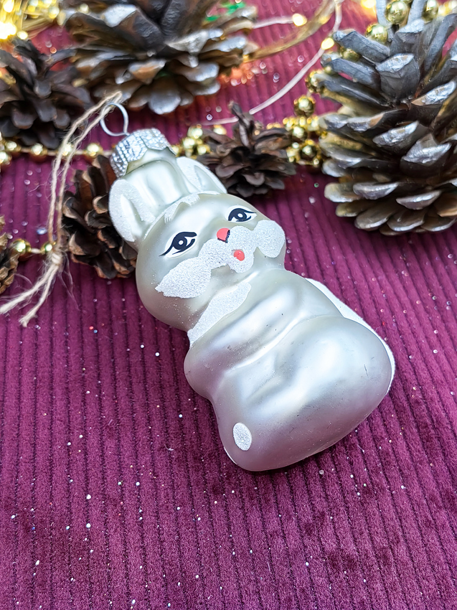 Елочная игрушка Белочка серебристый 10 см, стекло // Белочка SILVER фото 2 Елочная игрушка Белочка серебристый 10 см, стекло // Белочка SILVER фото 2