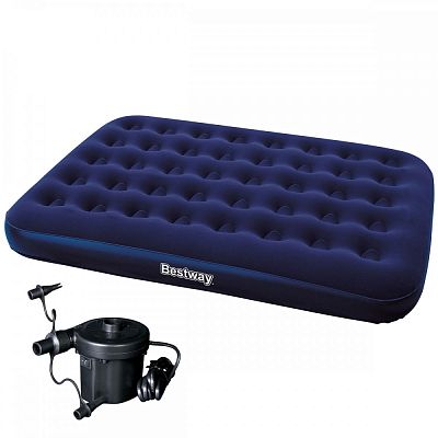 Надувной матрас Bestway Flocked Air Bed 191х137х22 см синий 67287N