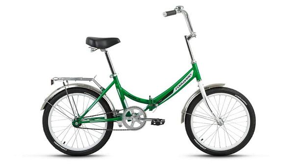 Велосипед городской складной FORWARD Arsenal 1.0 20" 14" 1 ск. зеленый глянцевый  2018