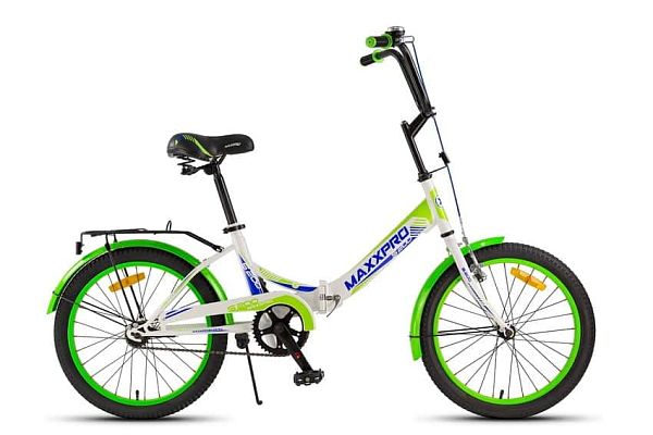 Велосипед городской складной MAXXPRO S200 20" 14" 1 ск. бело-салатовый Y116-H36007 
