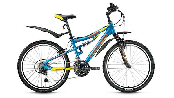 Велосипед горный двухподвес FORWARD Cyclone 2.0 24" 14,5" 18 ск. синий матовый FORWARD Cyclone 2.0 1