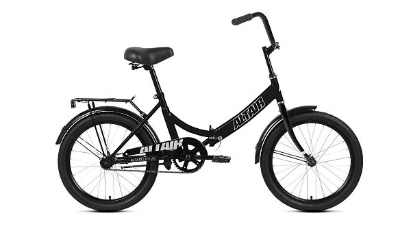 Велосипед городской складной ALTAIR City 20" 14" 1 ск. черный/серый RBK22AL20002 
