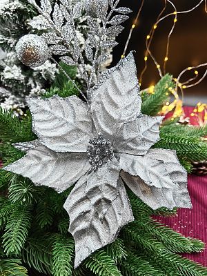 Цветок серебристый d  см Flo-12-59silver