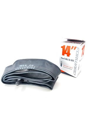 Велокамера FORWARD 14"x1.95/2.125 TU14 автониппель (AV, Schrader) 33 мм прямой, VTU14175195001